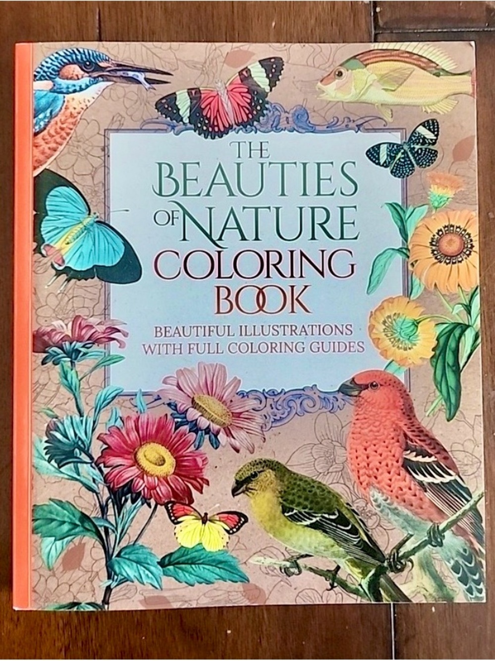 The Beauties of Nature Coloring Book w/ Full Coloring Guide, Like New!